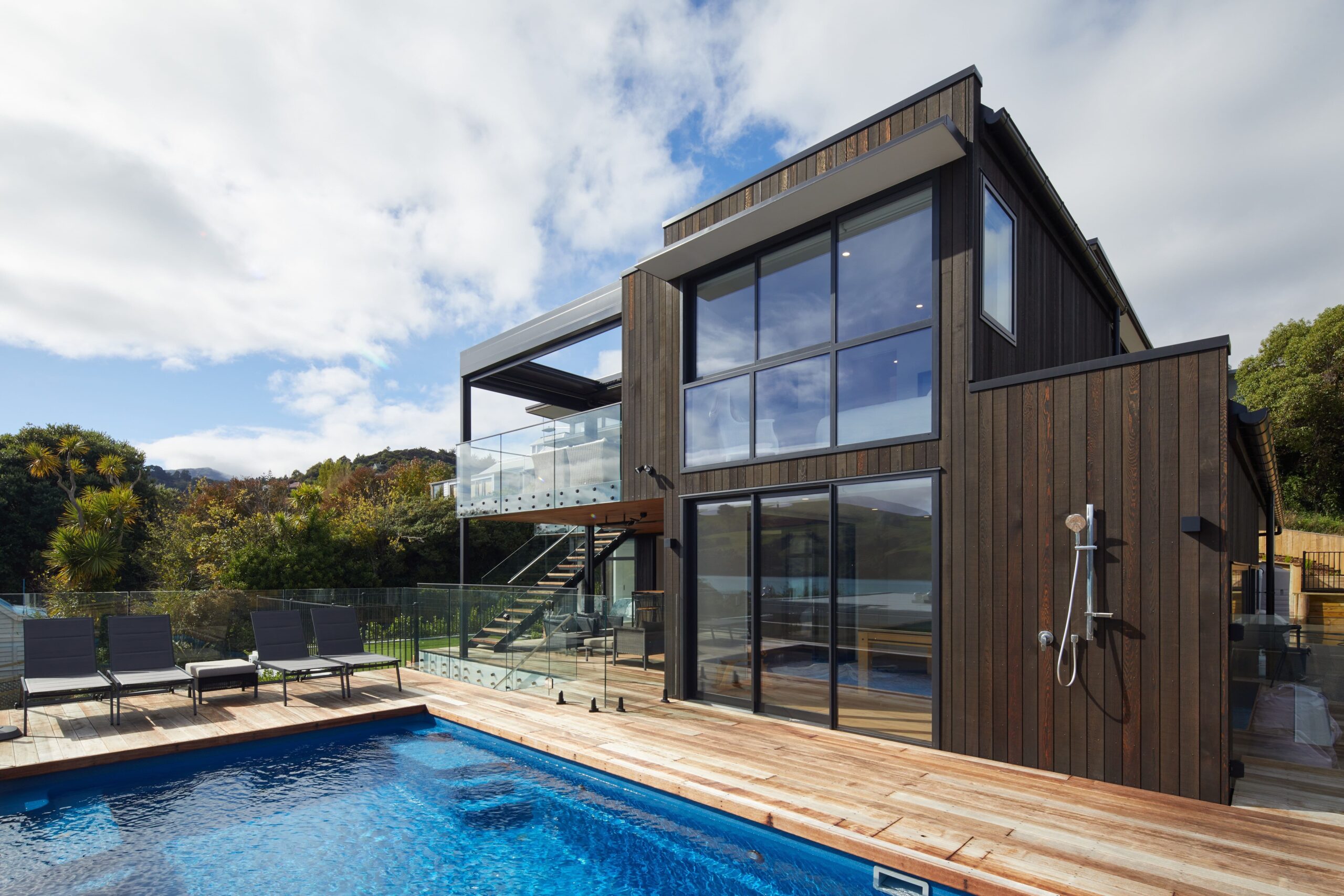 Smith Street exterior with swimming pool and outdoor shower